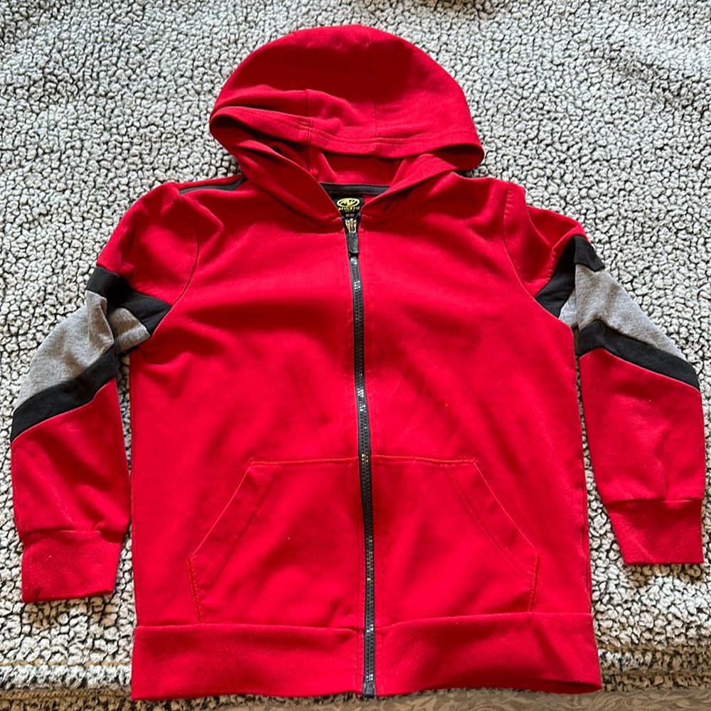 Athletic Works, Boys Medium Zip-up Hoodie, Red